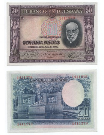 22 eur  50 pesetas 1935 SC